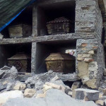 Il cimitero di Arquata del Tronto dopo il terremoto del 24 agosto 2016