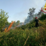Incendio ad Appignano del Tronto, intervengono i Vigili del fuoco