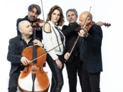 Claudia Gerini e il Solis String Quartet