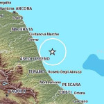La mappa del terremoto del 13 agosto a largo di San Benedetto del Tronto. Fonte: ingv.it