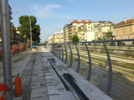pista ciclabile in via Moretti
