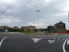 rotatoria in via San Martino