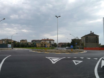 rotatoria in via San Martino