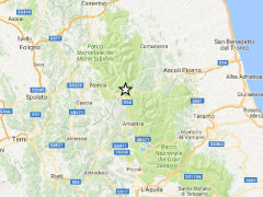 La mappa del terremoto nell'ascolano del 21 dicembre 2016