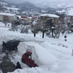 Intervento contro l'emergenza neve nell'ascolano e nel maceratese