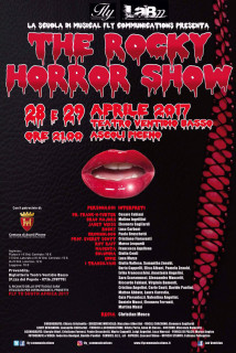 La locandina del musical “The Rocky Horror Show” in scena ad Ascoli Piceno