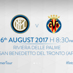 La locandina del match tra Inter e Villareal a San Benedetto del Tronto