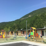 Le casette per l'emergenza installate a Pescara del Tronto