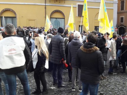 Manifestazione degli edicolanti a Roma