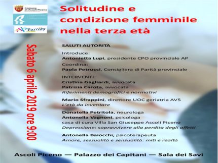 Convegno sulla condizione femminile nella terza età