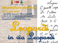 "Leopardi in via Leopardi" a Montefiore dell'Aso