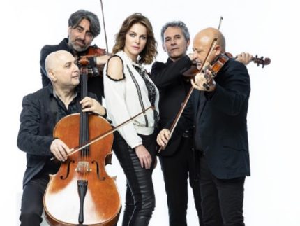 Claudia Gerini e il Solis String Quartet