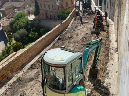 Lavori in via Palmaroli a Grottammare