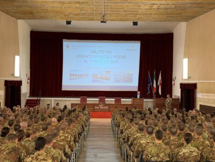 Saluto ai soldati del 2° blocco 2019 di stanza ad Ascoli