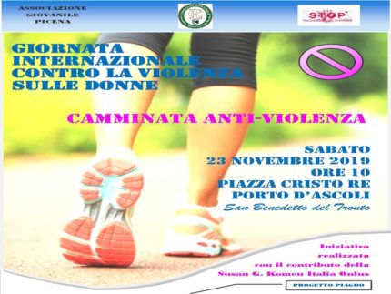 Camminata antiviolenza a San Benedetto