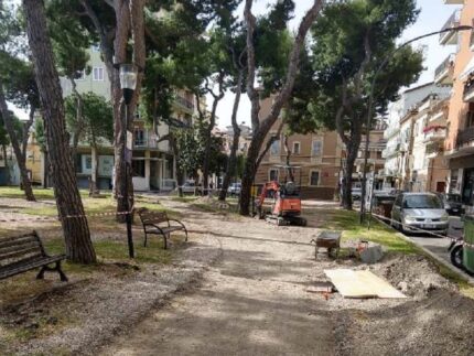 Lavori di rifacimento di piazza Stazione a Grottammare