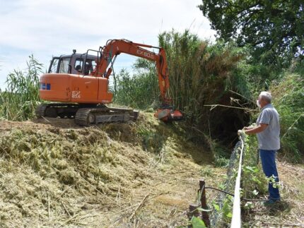 Pulizia del fosso Mandria a Monteprandone