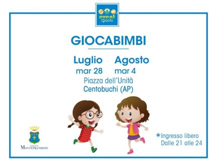 Locandina dell'iniziativa "Giocabimbi"