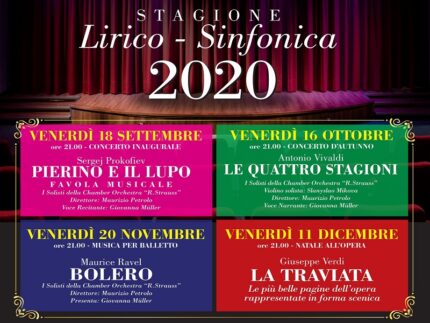 Programma della stagione lirico-sinfonica a Monteprandone