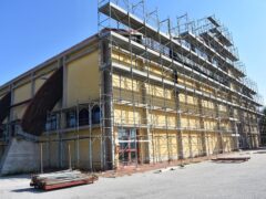 Lavori presso il palazzetto dello sport di Monteprandone