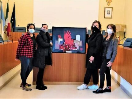 Opera d'arte contro la violenza sulle donne a Grottammare