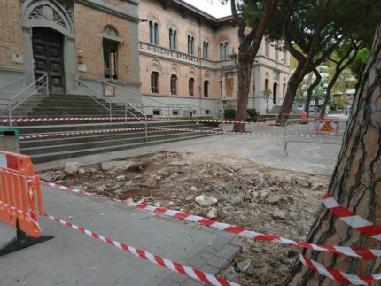 Lavori presso la scuola "Speranza" di Grottammare