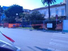 Cantiere sul lungomare di Grottammare