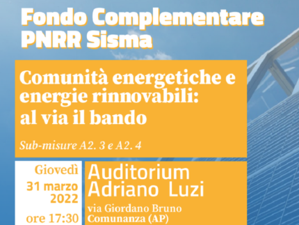 Incontro sull'energia a Comunanza