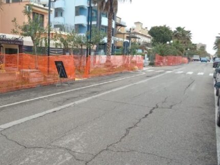 Lavori sul lungomare di Grottammare