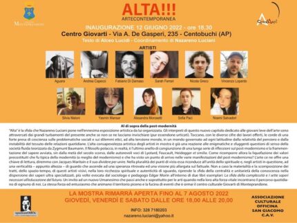 Locandina della mostra "Alta!!! artecontemporanea"