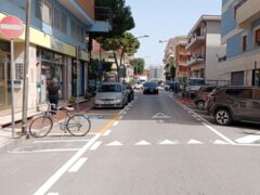 Lavori sulla segnaletica stradale a Grottammare