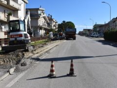 Lavori in via Circonvallazione sud a Centobuchi