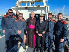 Il Vescovo Bresciani in visita alla Guardia Costiera di San Benedetto