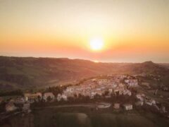 Panorama di Monteprandone all'alba