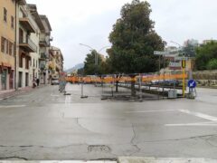 Lavori lungo corso Matteotti a Grottammare