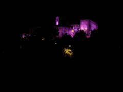 Borgo di Monteprandone illuminato di lilla