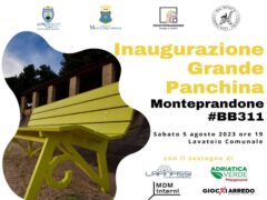 Inaugurazione della panchina gigante a Monteprandone