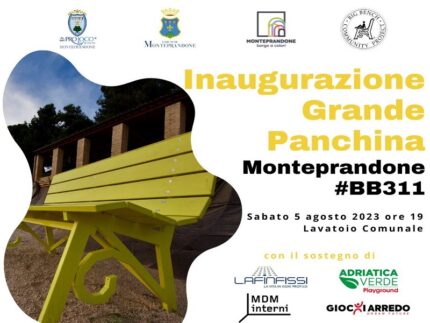Inaugurazione della panchina gigante a Monteprandone