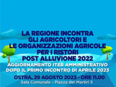 Ristori danni alluvione 2022: Regione Marche incontra il mondo agricolo a Ostra