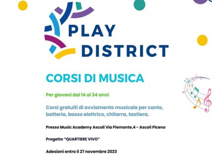 Corsi gratuiti di musica ad Ascoli