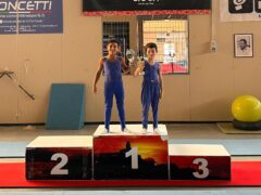 Podio dei campionati regionali di ginnastica
