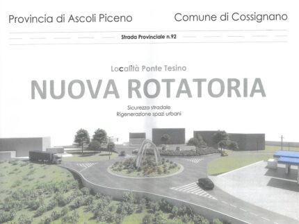 Nuova rotatoria a Cossignano