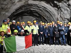 Lavori alla galleria Trisungo