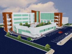 Rendering del nuovo liceo Trebbiani di Ascoli