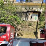 Incendio di un capanno agricolo a Montefiore dell'Aso