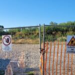 Cantiere della ciclopedonale sul Tronto