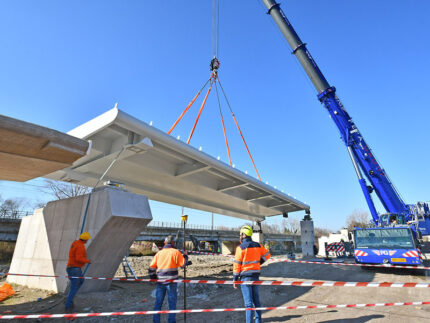 Cantiere ponte ciclopedonale tra Civitanova Marche e Porto Sant'Elpidio