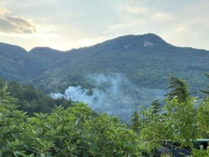Incendio nei pressi di Ascoli