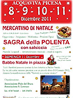 Mercatini di Natale e sagra della polenta con salsiccia ad Acquaviva Picena