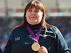 Assunta Legnante con la medaglia d'oro alle Paralimpiadi di Londra 2012